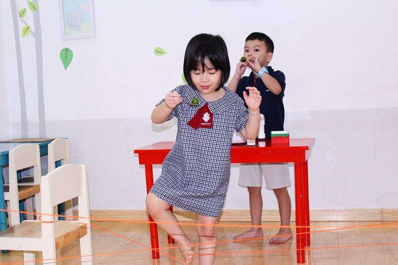 Học sinh Kindy City rèn luyện thể chất