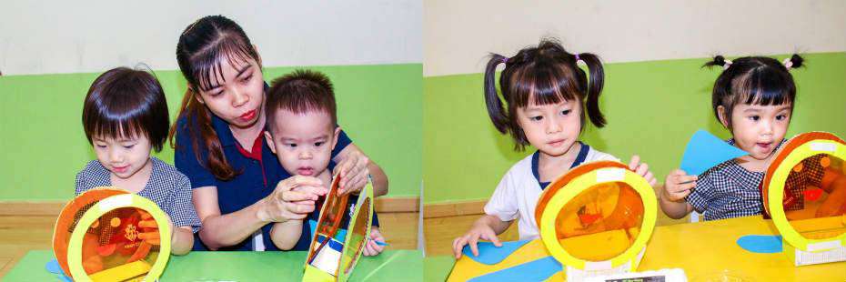 Học sinh Kindy City tham gia hoạt động làm lồng đèn Học sinh Kindy City tham gia hoạt động làm lồng đèn