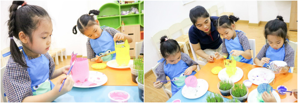 Trẻ Kindy City sáng tạo chậu cây hình thú ngỗ nghĩnh