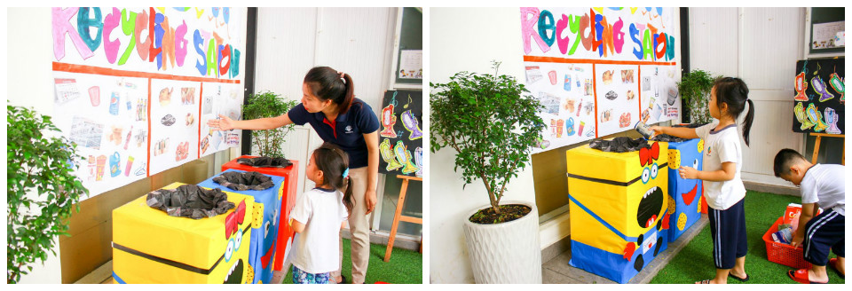 Trạm tái chế của KINDY CITY Nguyễn Duy Dương rất bắt mắt và dễ hiểu