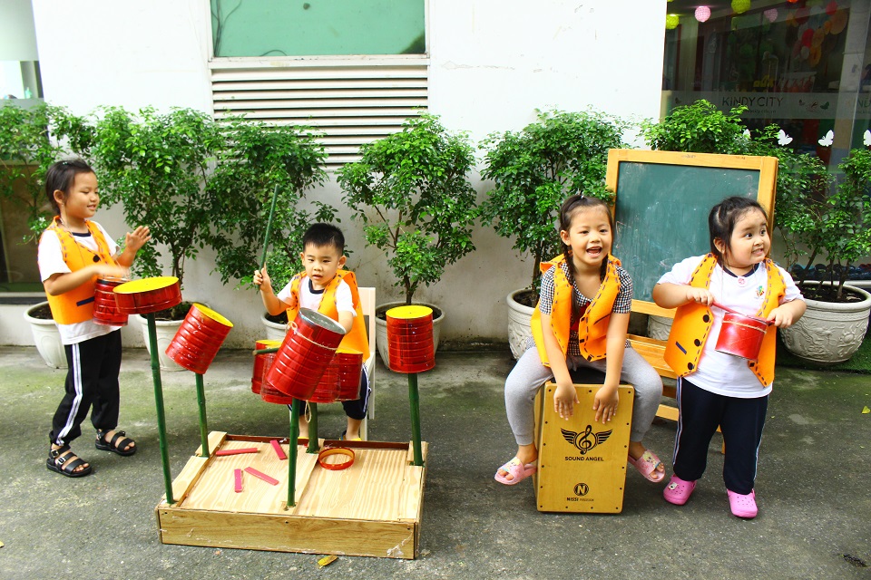 Trẻ Kindy City tham gia chuỗi hoạt động "PERCUSSION STUDY"