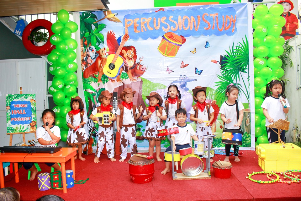 Trẻ Kindy City tham gia chuỗi hoạt động "PERCUSSION STUDY"