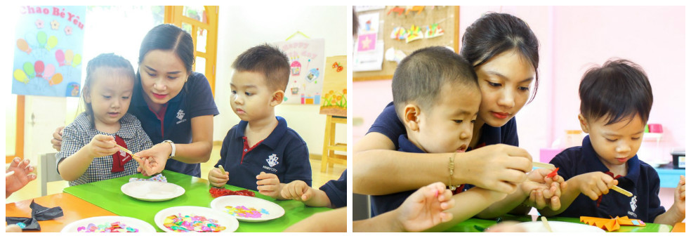Trẻ tham gia hoạt động sáng tạo tại trường Mầm non Quốc tế Kindy City Trẻ tham gia hoạt động sáng tạo tại Kindy City