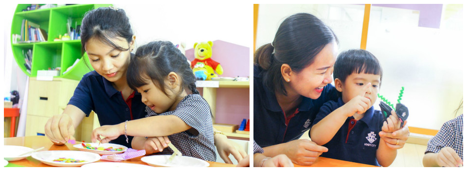 Trẻ tham gia hoạt động sáng tạo tại trường Mầm non Quốc tế Kindy City Trẻ tham gia hoạt động sáng tạo tại Kindy City