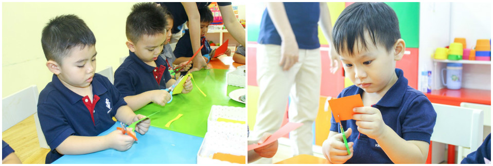 Học sinh Kindy City sáng tạo với đĩa CD