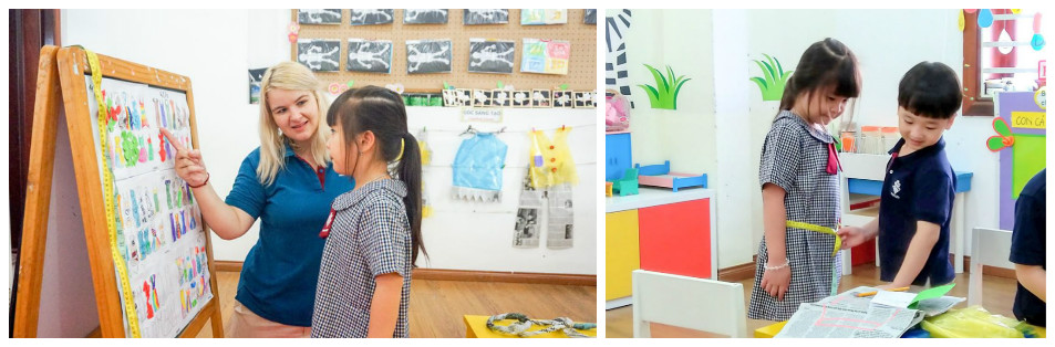 Học sinh Kindy City làm thợ may đồ tái chế Học sinh Kindy City làm thợ may đồ tái chế