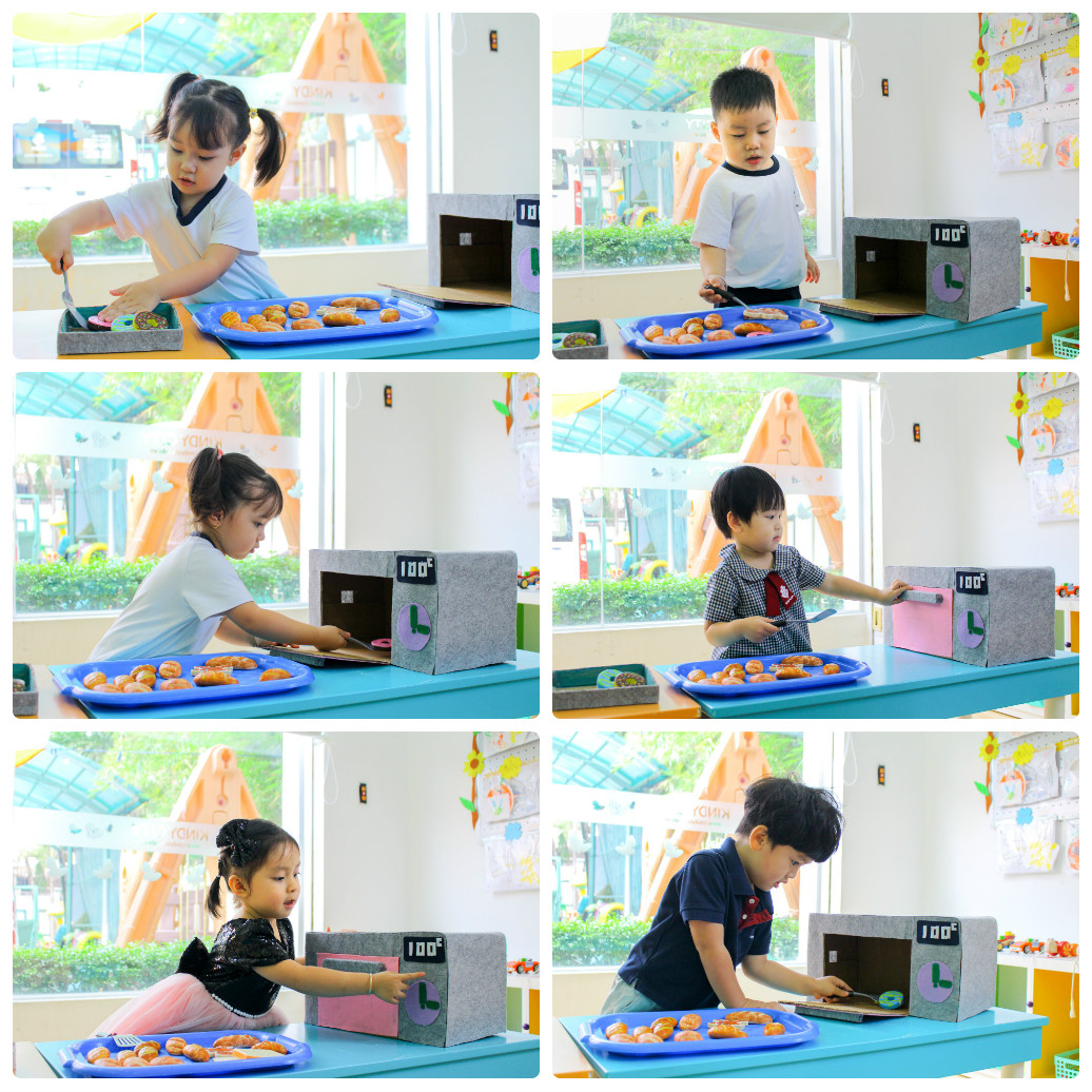 Thực hành rành rọt các bước sử dụng lò nướng đồ chơi này, các em sẽ không còn phải bỡ ngỡ khi sau này hỗ trợ bố mẹ nướng bánh