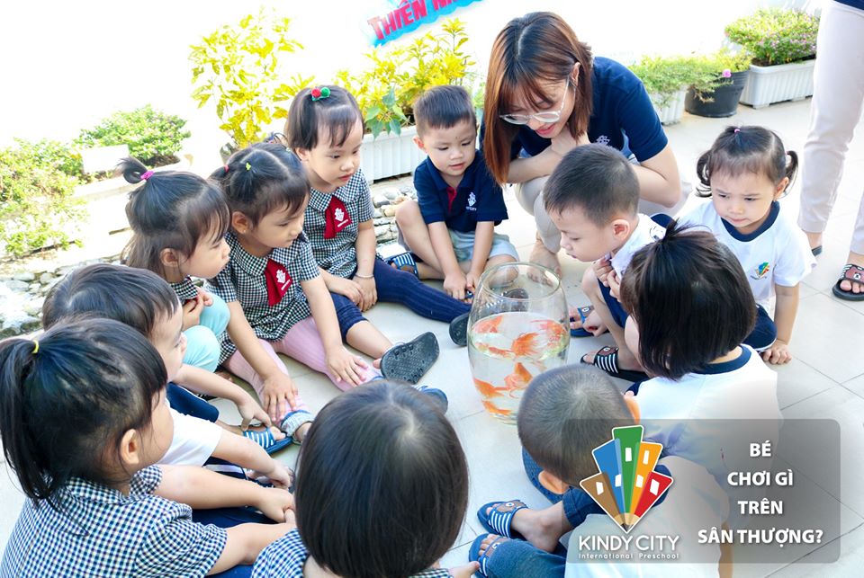 Bé chơi gì trên sân thượng