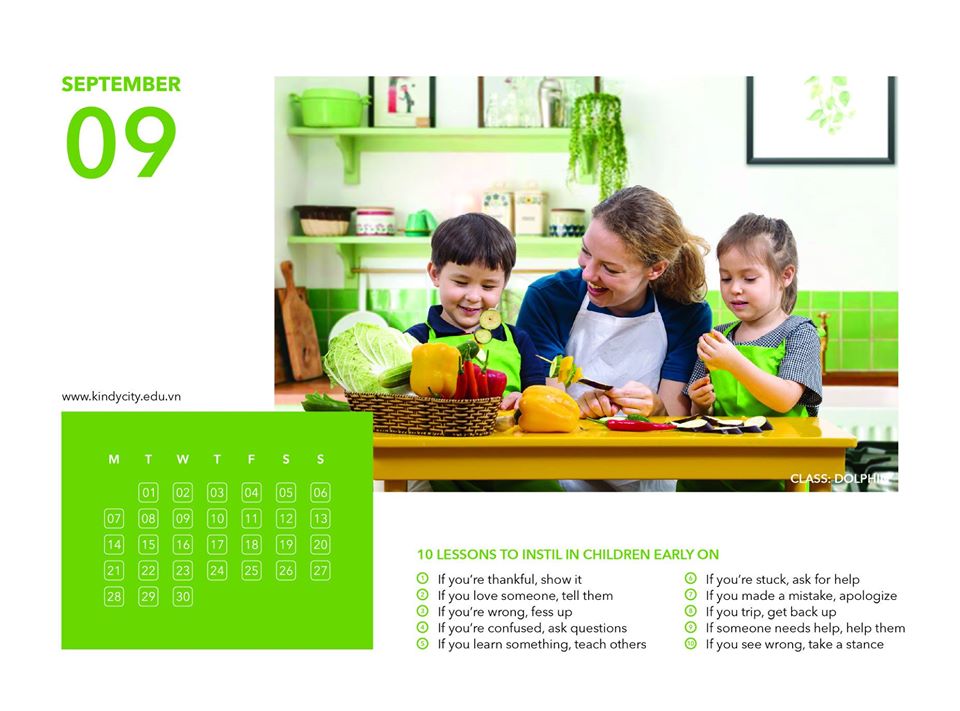 Bộ lịch Kindy City 2020