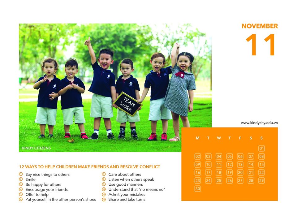 Bộ lịch Kindy City 2020