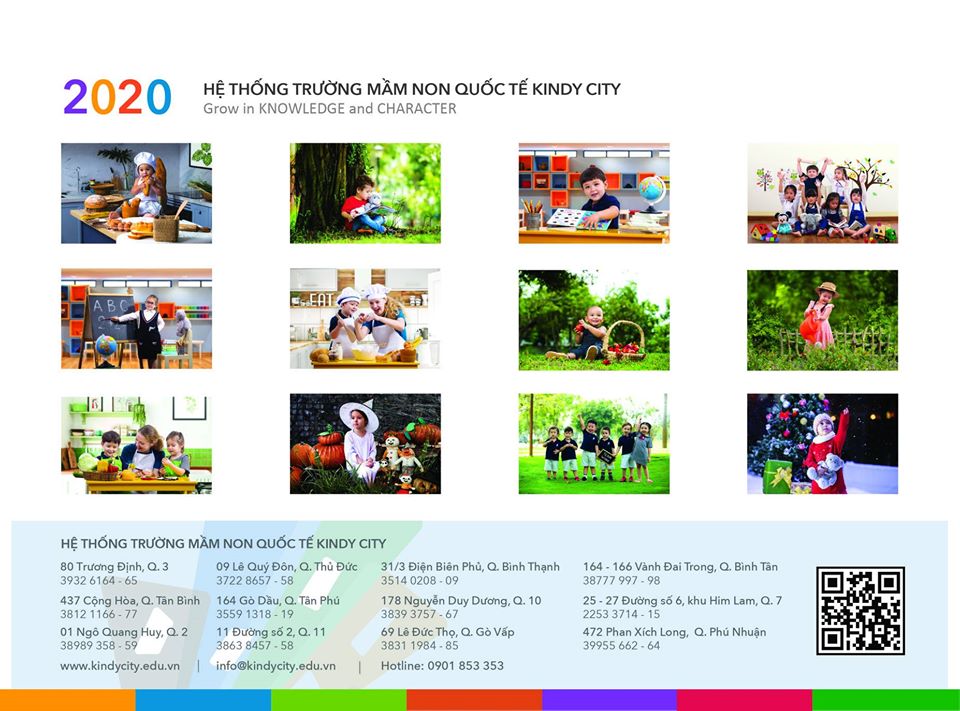 Bộ lịch Kindy City 2020