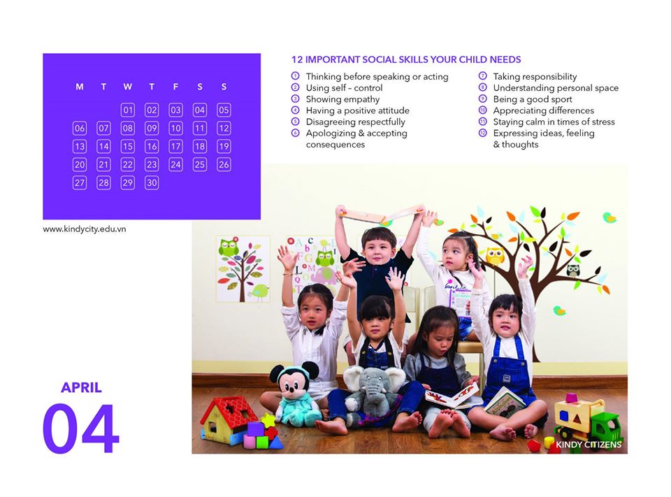 Bộ lịch Kindy City 2020