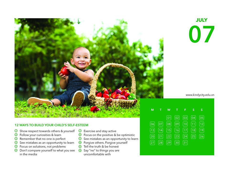 Bộ lịch Kindy City 2020