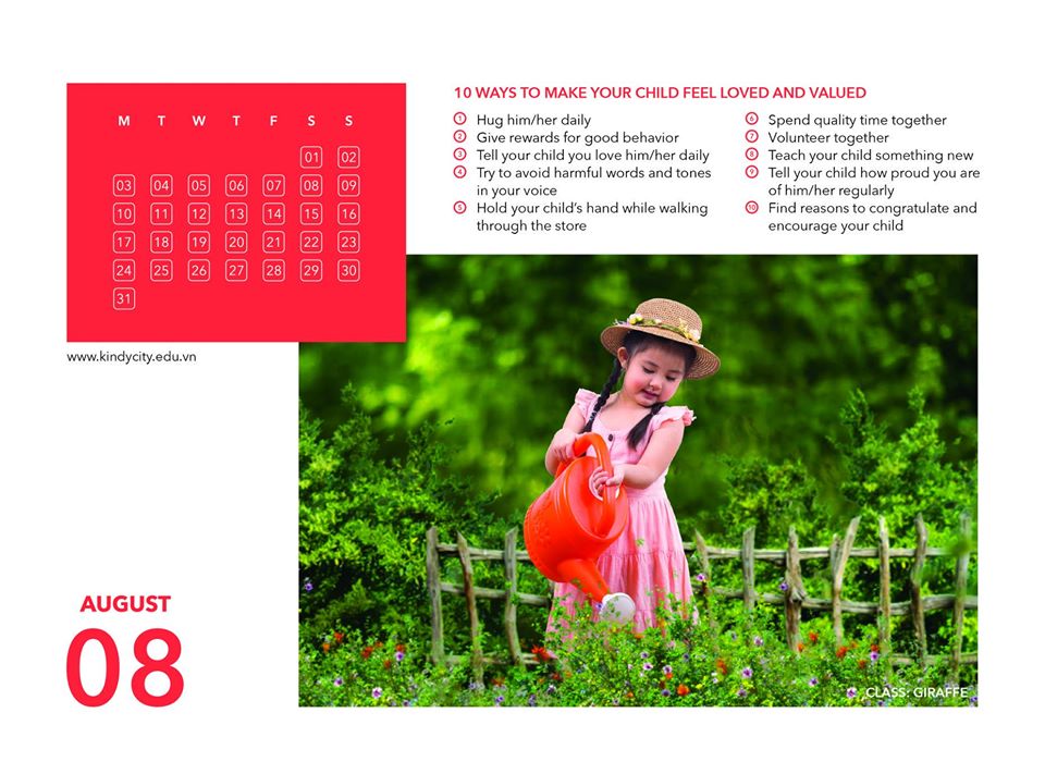 Bộ lịch Kindy City 2020