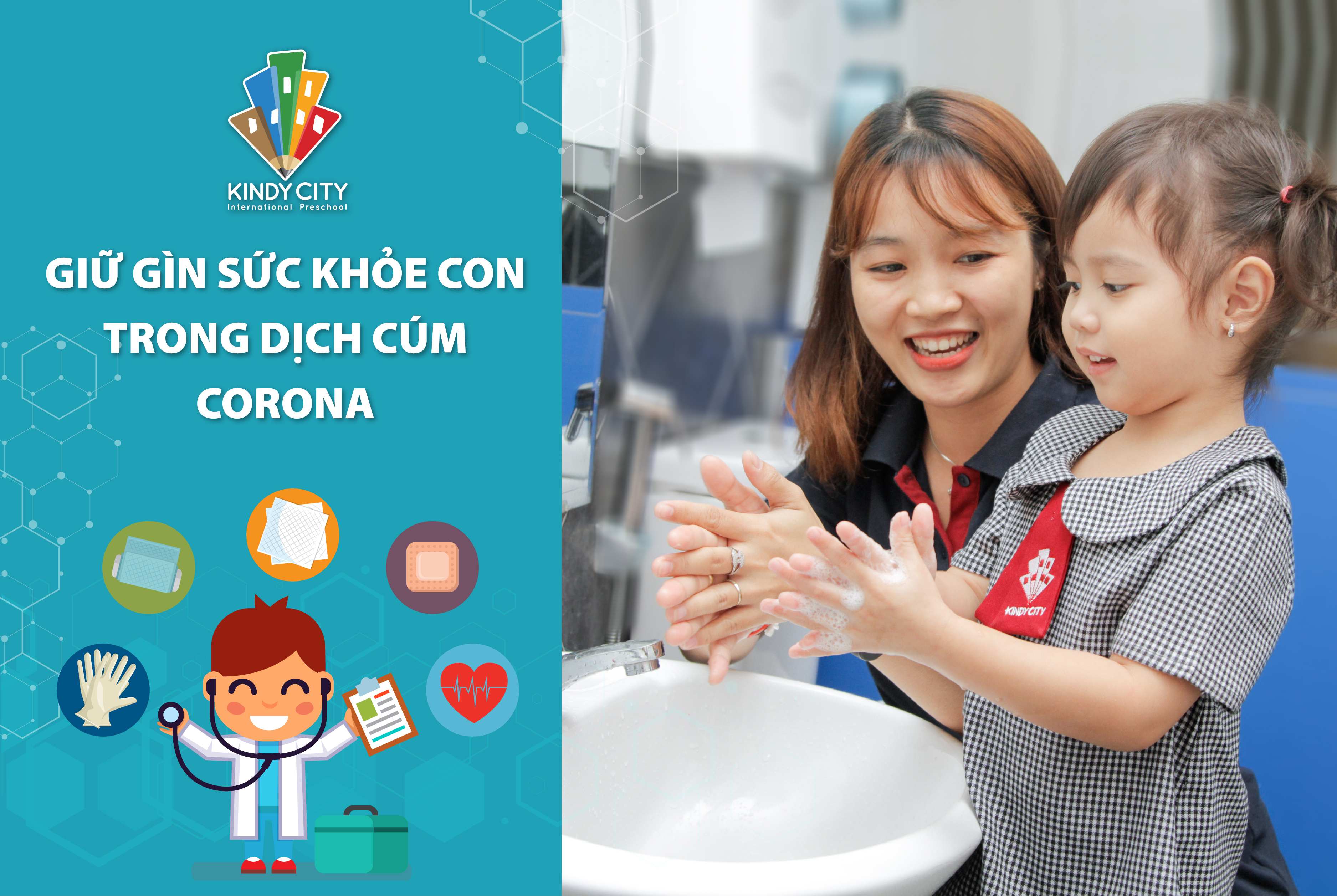 Giữ gìn sức khỏe con trong dịch Cúm Corona