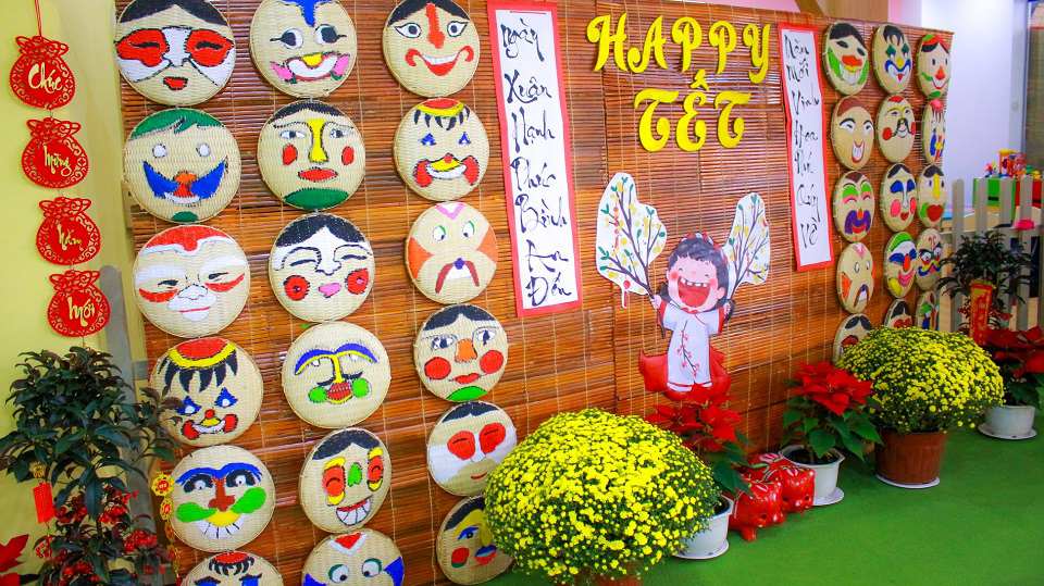 Tái hiện không gian Tết xưa tại trường Kindy City