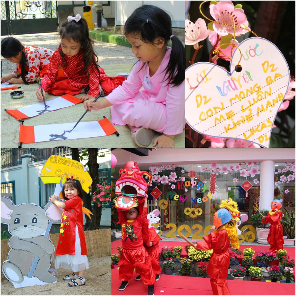 Trẻ tham dự lễ hội mùa xuân