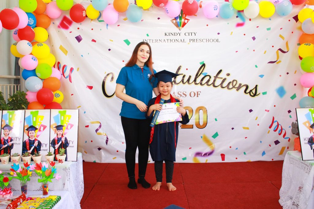 Bé Huỳnh Mỹ Đình vui học tại KINDY CITY
