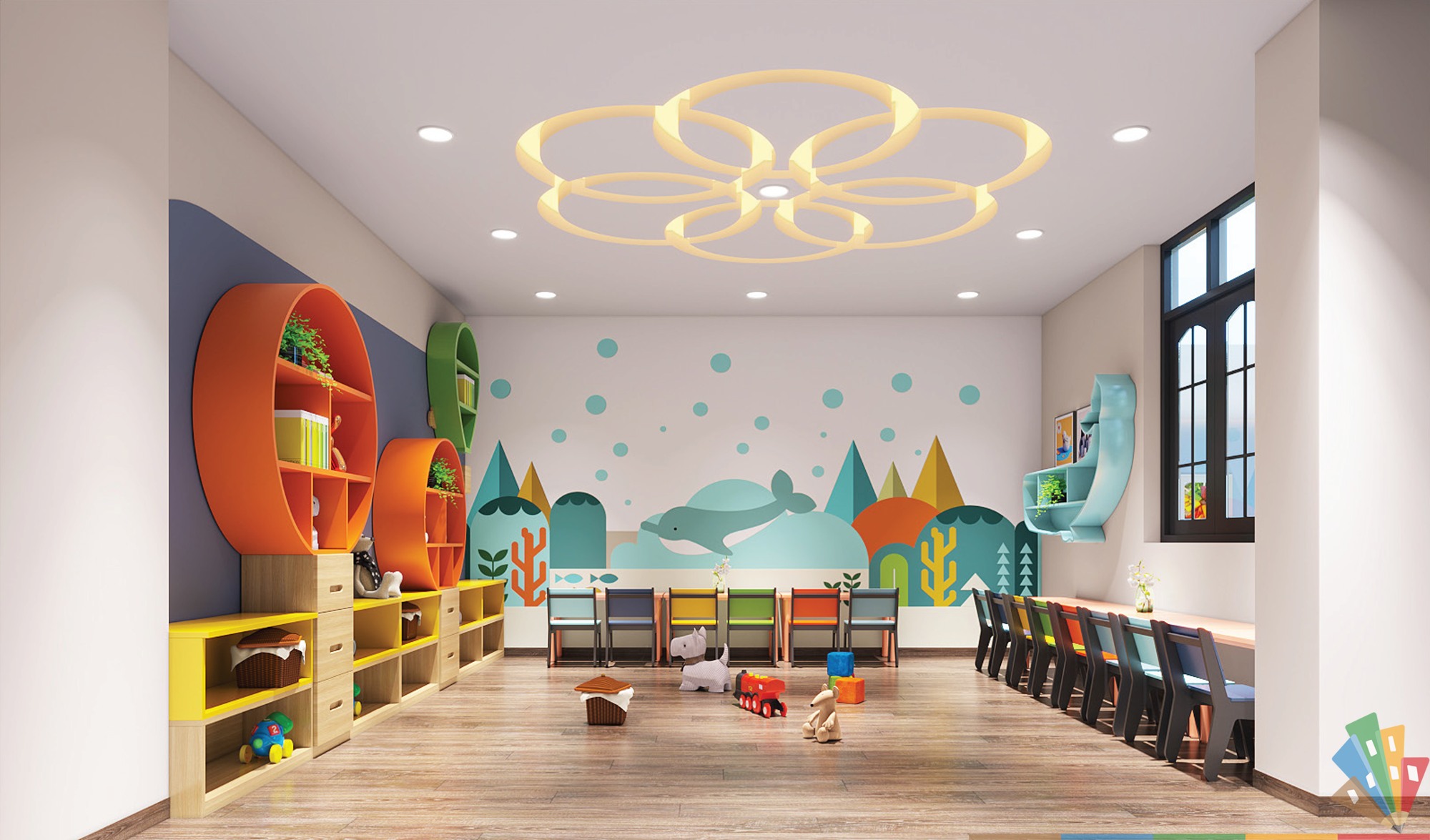 Kindy City chú trọng phát triển, khai thác tối đa thiên hướng của mỗi em.